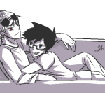 2013 couch dave_strider fullres hammertime jaggy_lines john_egbert lunaticjin lying no_glasses redrom shipping starter_outfit