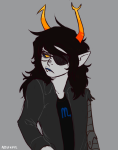  2018 artificial_limb artofkace eyepatch fullres solo starter_outfit vriska_serket 
