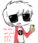  2026 apple_juice beverage blush dave_strider fullres pasteldr34m5 red_baseball_tee solo sweat text 