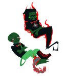  2026 alternate_calliope arms_crossed au caliborn calliope cherubim fire fullres godtier jaggy_lines kerboisdead muse sitting space_aspect starter_outfit 