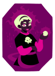  2019 black_squiddle_dress body_modification cueball fullres monochrome rose_lalonde solo xamag 