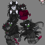 2025 art_dump blood_aspect carrying dogtail dogtier dream_ghost fullres godtier grimbark jade_harley jaggy_lines karkat_vantas kats_and_dogs knight midair reminders shipping skyzahhak space_aspect starter_outfit witch 