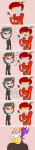  2012 adorabloodthirsty adventure_time comic dream_ghost eridan_ampora fullres godtier hat hope_aspect instrument karkat_vantas music_note prince redrom shipping smiling_eridan starter_outfit terezi_pyrope text thumbs_up zamii070 