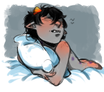  2017 blush domingo fullres karkat_vantas lying nudity on_stomach solo 