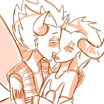  2025 ancest blush bullfight dancestors dream_ghost fullres hug iwihobid kiss lineart monochrome nitrams profile redrom rufioh_nitram shipping starter_outfit tavros_nitram 