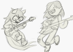  adventure_time bass crossover dogtier godtier grayscale instrument jade_harley paperseverywhere sketch space_aspect witch 