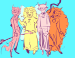  2024 2spooky aradia_megido clothingswap crossdressing eridan_ampora erisol feferi_peixes fullres godtier hemocircle maid melerbytes multishipping psidon's_entente queen_bee shipping sketch sollux_captor starter_outfit time_aspect 