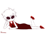  2012 crossdressing date_dress dave_strider fullres ikimaru limited_palette lying sketch solo 