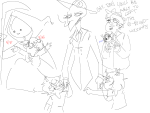  2013 ace_dick art_dump au babies bq death dream_ghost equius_zahhak fullres grayscale heart highlight_color lineart monochrome nepeta_leijon problem_sleuth_(adventure) scythe sketch sleuthdads smoking snowman snowmom stabdads terezi_pyrope text toonysart vriska_serket 
