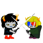  2025 aranea_serket crazy_eights dancestors doom_aspect fullres godtier heir itsdice2meetyou jaggy_lines katana mindfang_dress mituna_captor shipping sprite_mode transparent 