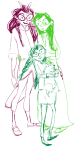  ageswap animals au crowry fanoffspring feferi_peixes horrorcuties jade_harley limited_palette redrom shipping sketch 