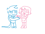 breath_aspect breathalyzer fullres fuzzyfoe godtier heir holding_hands john_egbert lineart redrom rogue roxy_lalonde shipping theme_coloring void_aspect
