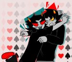  2024 adorabloodthirsty blush clubs daringenthusiast diamond fullres heart hug jaggy_lines karkat_vantas redrom shipping spade starter_outfit terezi_pyrope 