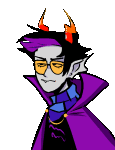  2019 animated broken_source eridan_ampora fullres halloweenstuck jaggy_lines jangnan smiling_eridan solo starter_outfit talksprite transparent 
