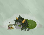2022 duckface emmiri-bumble fullres grubs heart hiveswap plushie polypa_goezee solo text