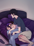  deleted_source eridan_ampora erisol fanfic_art humanized kino no_glasses redrom shipping sleeping sollux_captor the_other_side_of_the_heart 