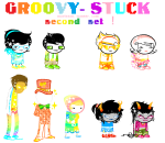  ! 2012 alcohol alpha_kids alternate_hair andrew_hussie aranea_serket beverage cocktail_glass crossover dancestors dirk_strider doc_scratch dream_ghost fashion fullres glasses_added hat jaggy_lines jake_english jane_crocker meenah_peixes ms_paint rinny roxy_lalonde sprite_mode stars text vocaloid 