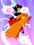  2024 arm_around_shoulder drakengard911 fullres godtier jaggy_lines jaspersprite kanaya_maryam light_aspect redrom rose_lalonde rosemary seer shipping sprite starter_outfit 