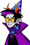  2019 animated broken_source eridan_ampora fullres hat jaggy_lines jangnan solo starter_outfit talksprite transparent wizard_hat 