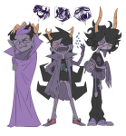  2018 angel artificial_limb banchagu bec_noir carrying deleted_source empiricist's_wand eridan_ampora eyepatch fluorite_octet fullres gamzee_makara jack_noir lil_cal lord_english scars sketch sober_gamzee sovereign_slayer starter_outfit sweat vriska_serket word_balloon 