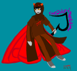  2011 blood_aspect fullres godtier jaggy_lines karkat_vantas knight sickle solo speculative_design xyzzyka 