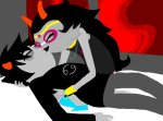  2026 feferi_peixes fire fullres image_manipulation karkat_vantas kiss land_of_brains_and_fire lifeblood redrom shipping starter_outfit tornad0tommy 