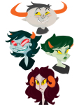  2011 aradia_megido fullres headshot kanaya_maryam pulsemap starter_outfit tavros_nitram terezi_pyrope 