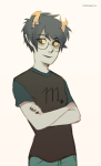  2013 alternate_hair arms_crossed casual fullres ikimaru solo vriska_serket zodiac_symbol 