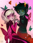  black_squiddle_dress deleted_source holding_hands kanaya_maryam rainbowsqueeze redrom rose_lalonde rosemary shipping 