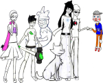  2009 becquerel beta_kids dave_strider fistbump fullres jade_harley john_egbert lil_cal nannasprite pogo_hammer rose&#039;s_pink_scarf rose_lalonde shaon sprite sweat transparent vodka_mutini 