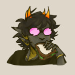  archadoodle blind_sollux candy_timeline food headshot homestuck^2 sollux_captor solo 