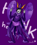  2012 bard codtier fullres gamzee_makara godtier honk q-dormir rage_aspect scars solo text the_finger 