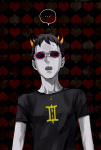  blind_sollux glasses_added glassesswap heart sollux_captor solo spade tsulala word_balloon 