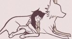  2026 asmaclone becquerel fullres grayscale jade_harley jaggy_lines lying monochrome on_stomach sleeping 