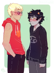  blush casual dave_strider electricgale karkat_vantas red_knight_district redrom shipping time_aspect 