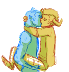  artificial_limb beans carrying equius_zahhak kiss lance_armstrong limited_palette no_glasses profile redrom shipping tavros_nitram 
