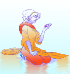  2013 body_modification brakken flowers fullres godtier kneeling light_aspect rose_lalonde seer solo 