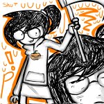  2025 abby_barclay fanfic_art fankid fullres sburb.exe scythe solo starter_outfit strifeup text weapon 