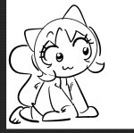  2026 art_program_in_frame fullres grayscale kneeling lineart monochrome nepeta_leijon no_hat ploquo sitting sketch solo starter_outfit 