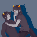  2012 adorabloodthirsty fullres karkat_vantas no_glasses offendedzacharie profile redrom shipping smiling_karkat starter_outfit terezi_pyrope 