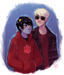  casual dave_strider electricgale karkat_vantas rain red_knight_district redrom shipping time_aspect 