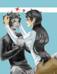  artist_needed blush heart jade_harley karkat_vantas kats_and_dogs redrom shipping source_needed sourcing_attempted word_balloon 
