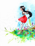  casual fashion flowers jade_harley profile solo thebucketwhisperer watercolor 