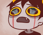  animated broken_source bucket crying karkat_vantas solo yoshiie 