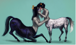  centaurs equius_zahhak karkat_vantas kiss mythologystuck redrom shipping strongmad sukka 