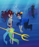 ahab&#039;s_crosshairs barefoot crossover eridan_ampora feferi_peixes heart one_piece psidon&#039;s_trident redrom shipping syblatortue trollified underwater 