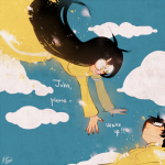  clouds dreamself hanybe jade_harley john_egbert midair siblings:johnjade sleeping 