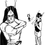 2025 ancestors arms_crossed blush clothingswap dancestors equius_zahhak expatriate_darkleer fullres grayscale horuss_zahhak lineart sketch starter_outfit twiinarmageddonss zahhaks