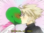  animestuck blush caliborn dirk_strider dirkuu happyds kiss redrom shipping 