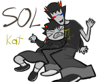  2026 alternate_hair arm_around_shoulder doctoraiama fullres karkat_vantas ketchup_and_mustard redrom rule63 shipping sollux_captor starter_outfit text 